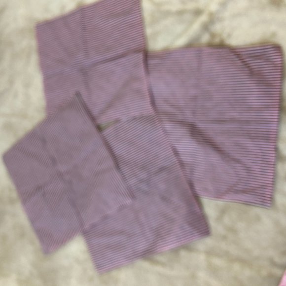 Polka Dot Stripe Square Placemats, 18x18, Pink/Black Reversible, 4 Piece - Picture 9 of 11